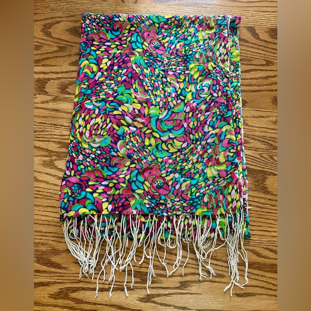 Lilly Pulitzer Booty Caw Multicolor Murfee Scarf Wrap